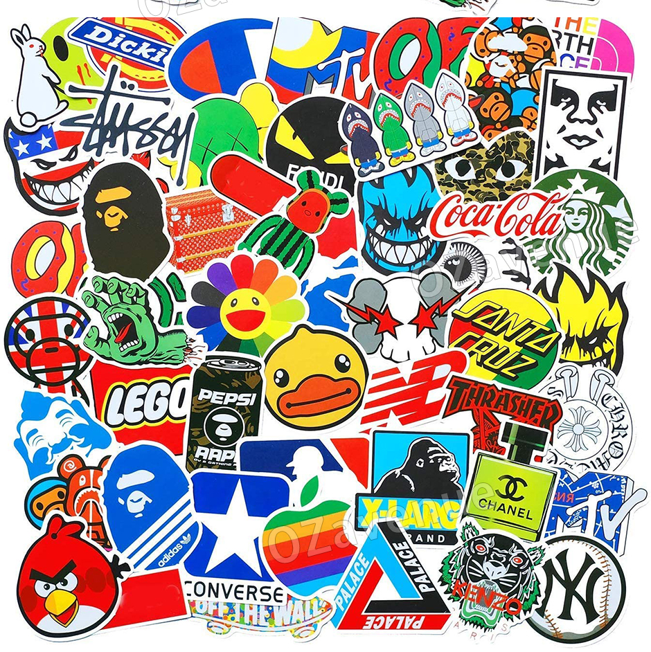 100 Random Vinyl Decal Graffiti Sticker Bomb Laptop Waterproof Stickers  Skate