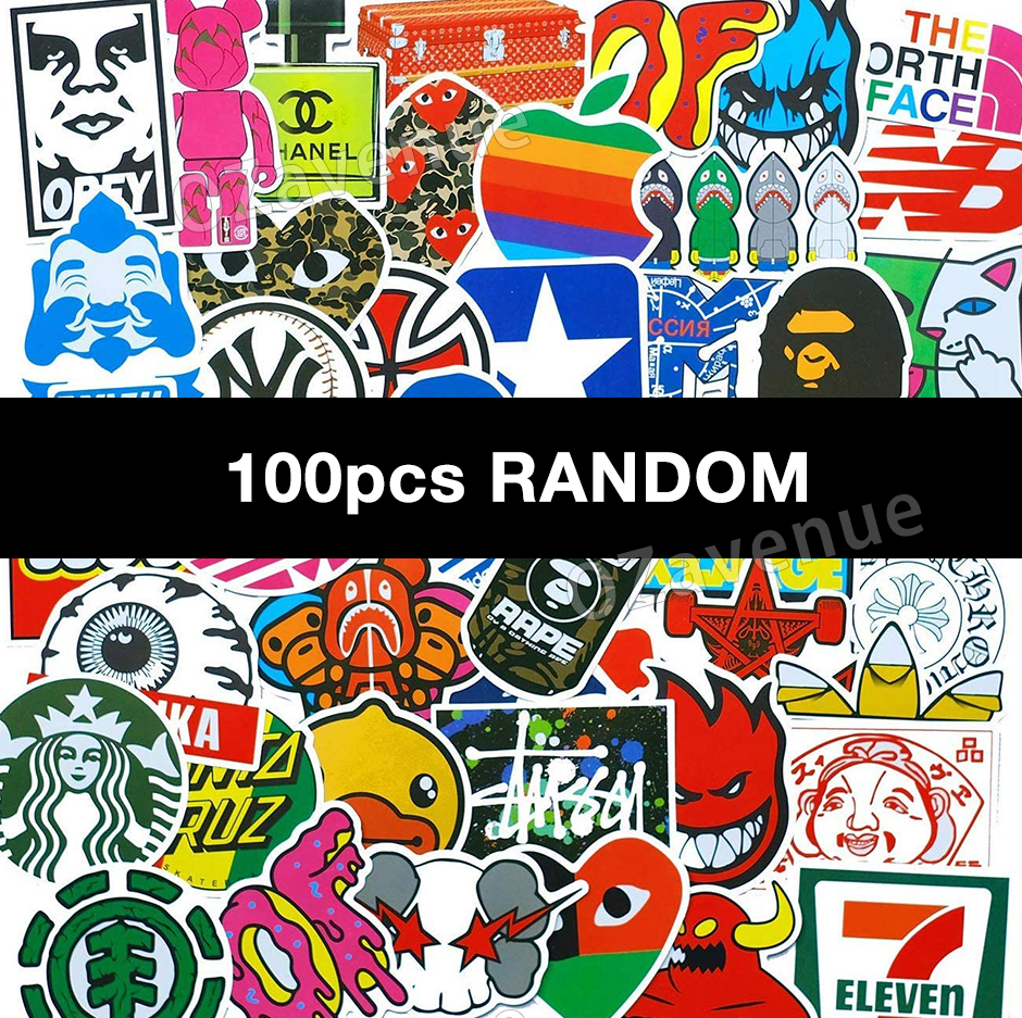 100 Random Vinyl Decal Graffiti Sticker Bomb Laptop Waterproof Stickers  Skate